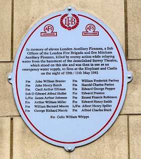 Air Raid on Former Surrey Theatre Site