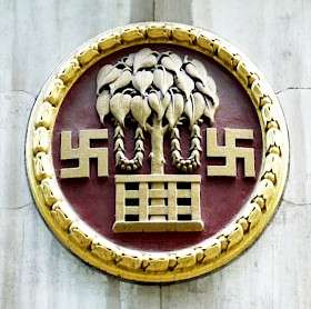 Swastikas in London