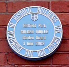 Hillfield Park Golden Jubilee Garden Award