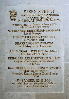 Doctor Samuel Johnson, WC2 - Essex Street